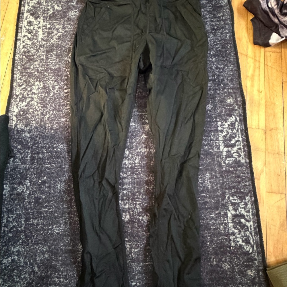 Women's Black Stretch Track Pants - Slim Jogger Style